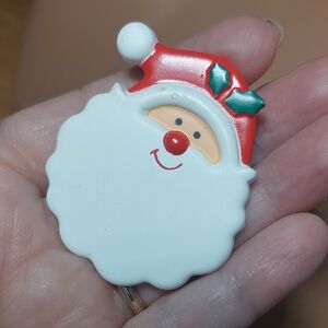 Hallmark Vintage Plastic Santa Pin Christmas